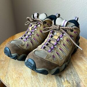 OBOZ Sawtooth Taupe Low Top Nubuck Leather Waterproof Hiking Shoes Women's Sz 8